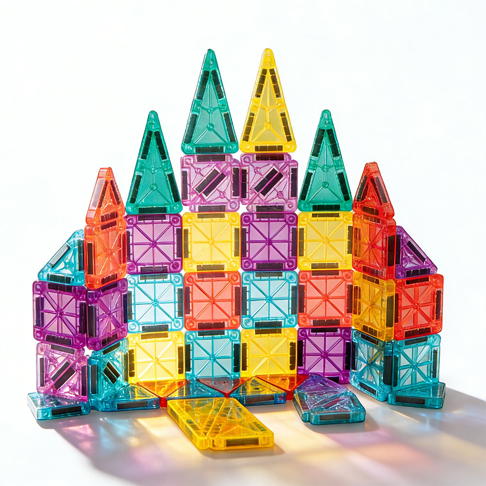 Mini Magnetic Tiles Geometry Education Set (32 PCS / 49 PCS)