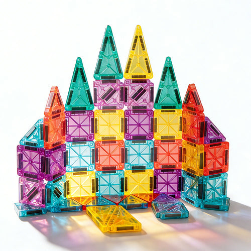 Mini Magnetic Tiles Geometry Education Set (32 PCS / 49 PCS)